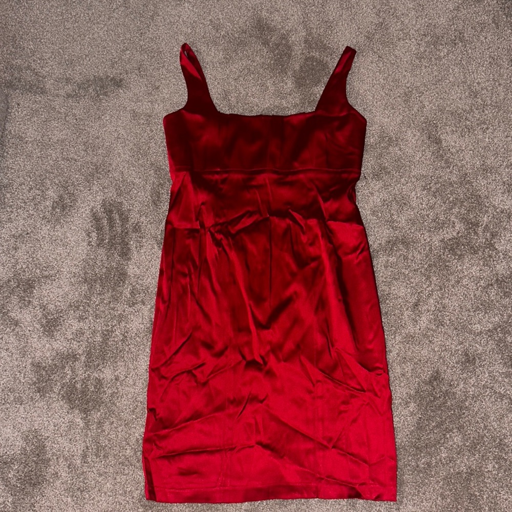 Calvin Klein Red Silk Dress - size 12